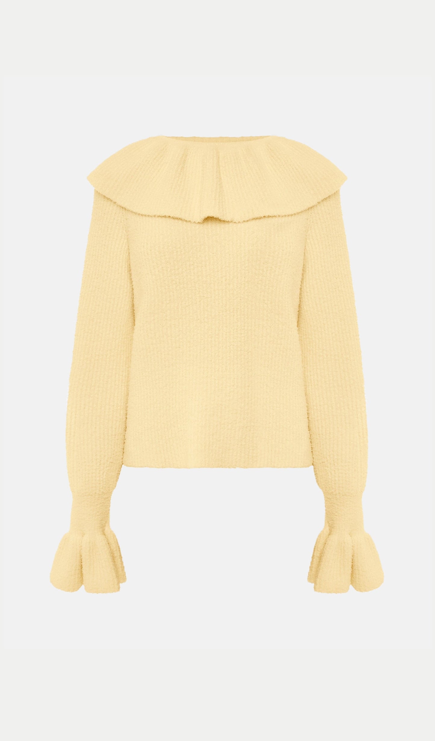 Sweater With Flounces In Yellow