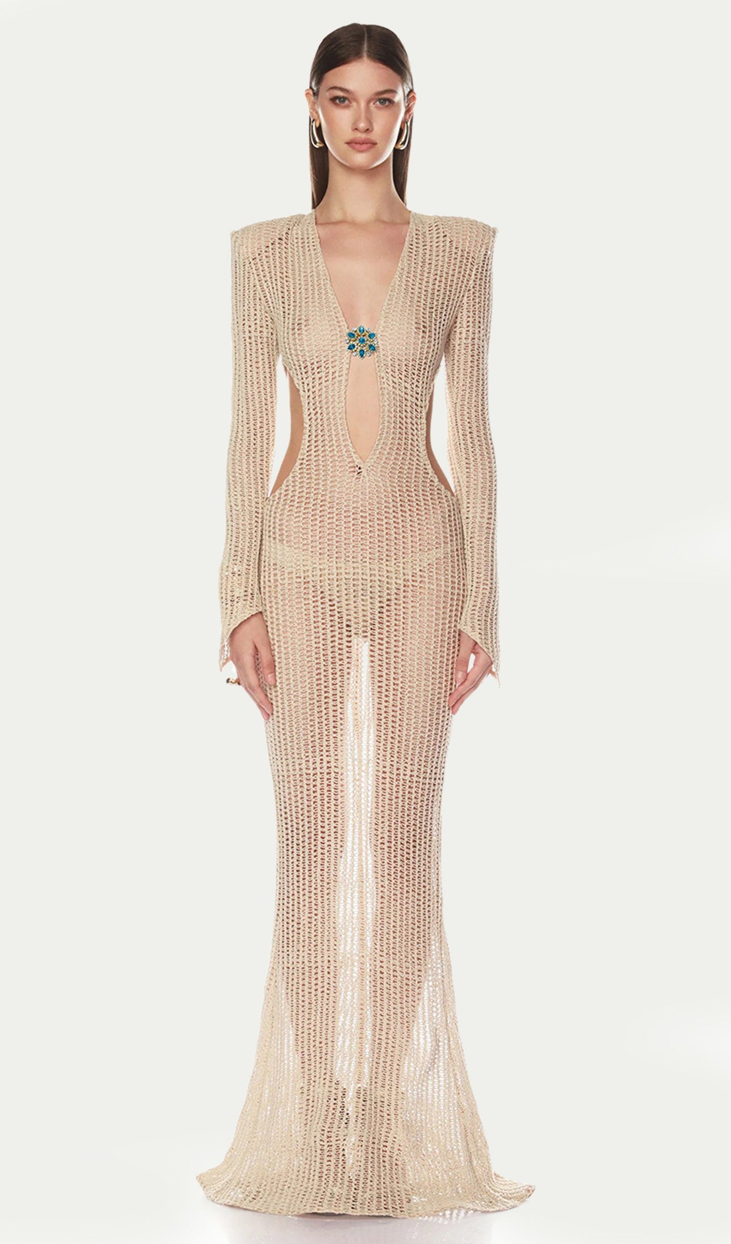 Talia Desert Crochet Gown