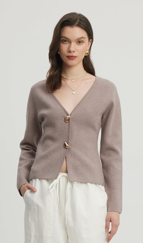 Wide Sleeve Knit Cardigan