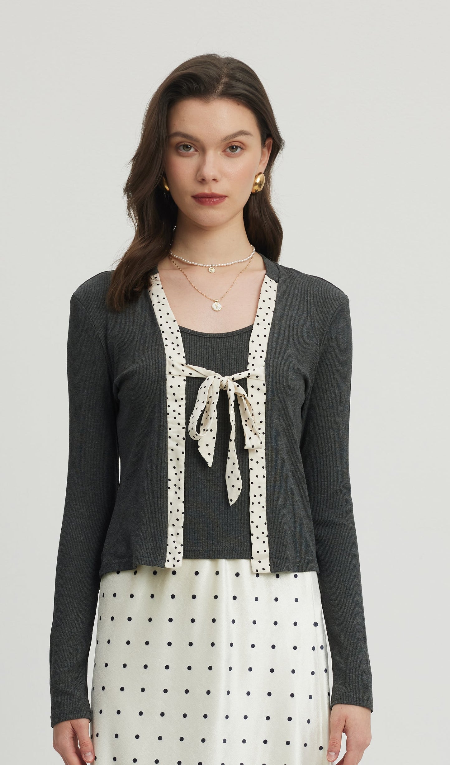 Polka Dot Tie Top