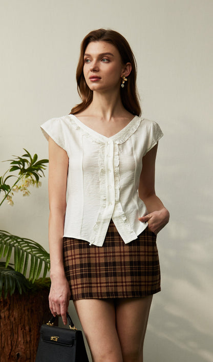 Vintage Plaid Mini Skirt