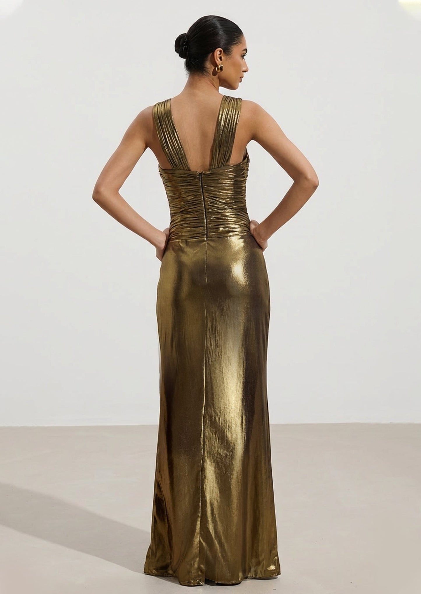 Noor Elegance Plisse Maxi Dress