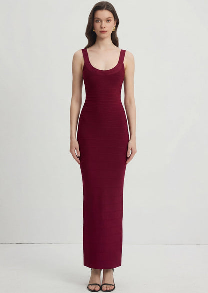 U Neck Sleeveless Bandege Maxi Dress